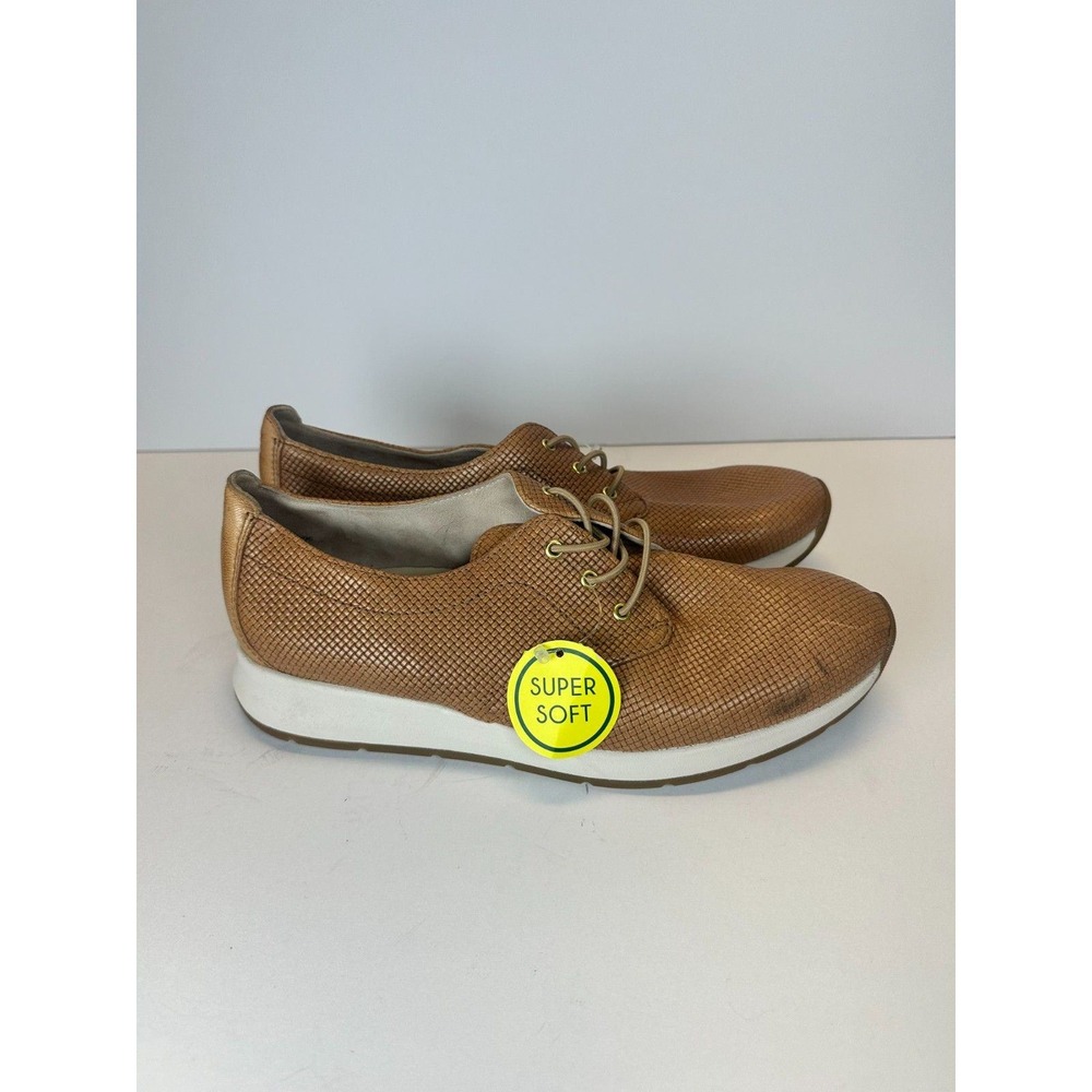 Paul Green Super Soft Sneakers Womens 5 Brown Woven Leather Oxford Shoes
